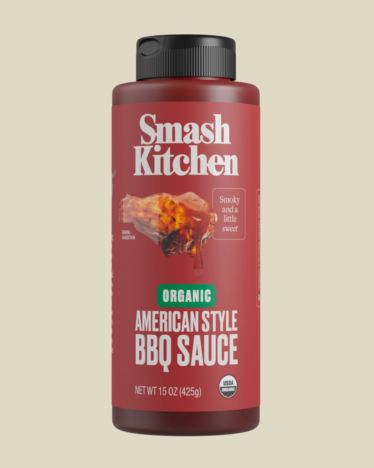 15 oz. Smash Kitchen Organic American Original BBQ Sauce – CASE