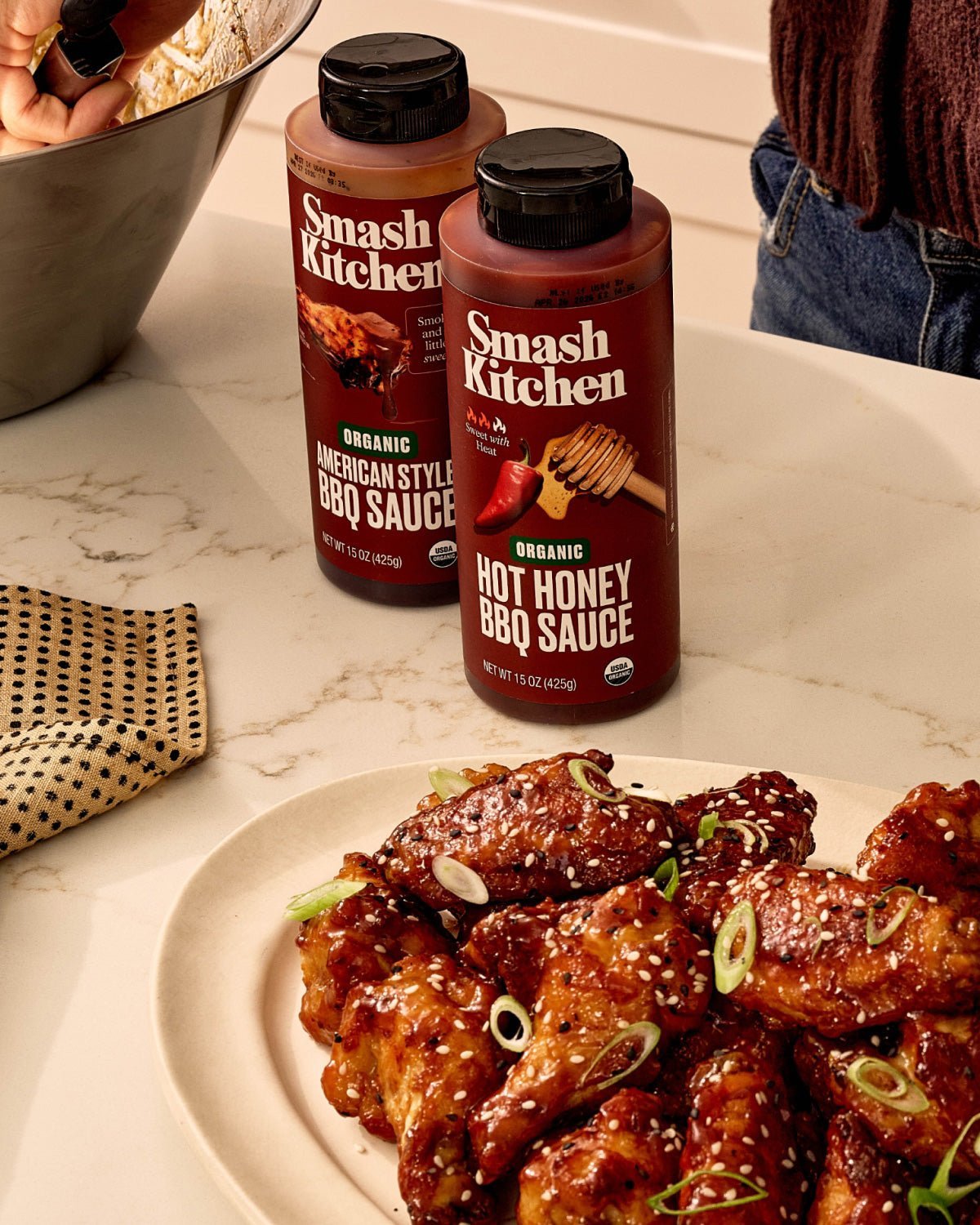 15 oz. Smash Kitchen Organic Hot Honey BBQ Sauce – CASE