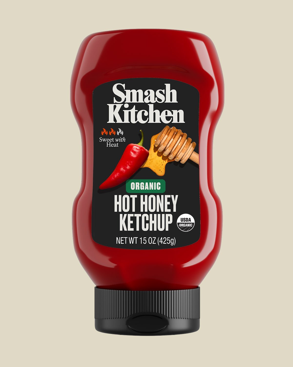 15 oz. Smash Kitchen Organic Hot Honey Ketchup – CASE