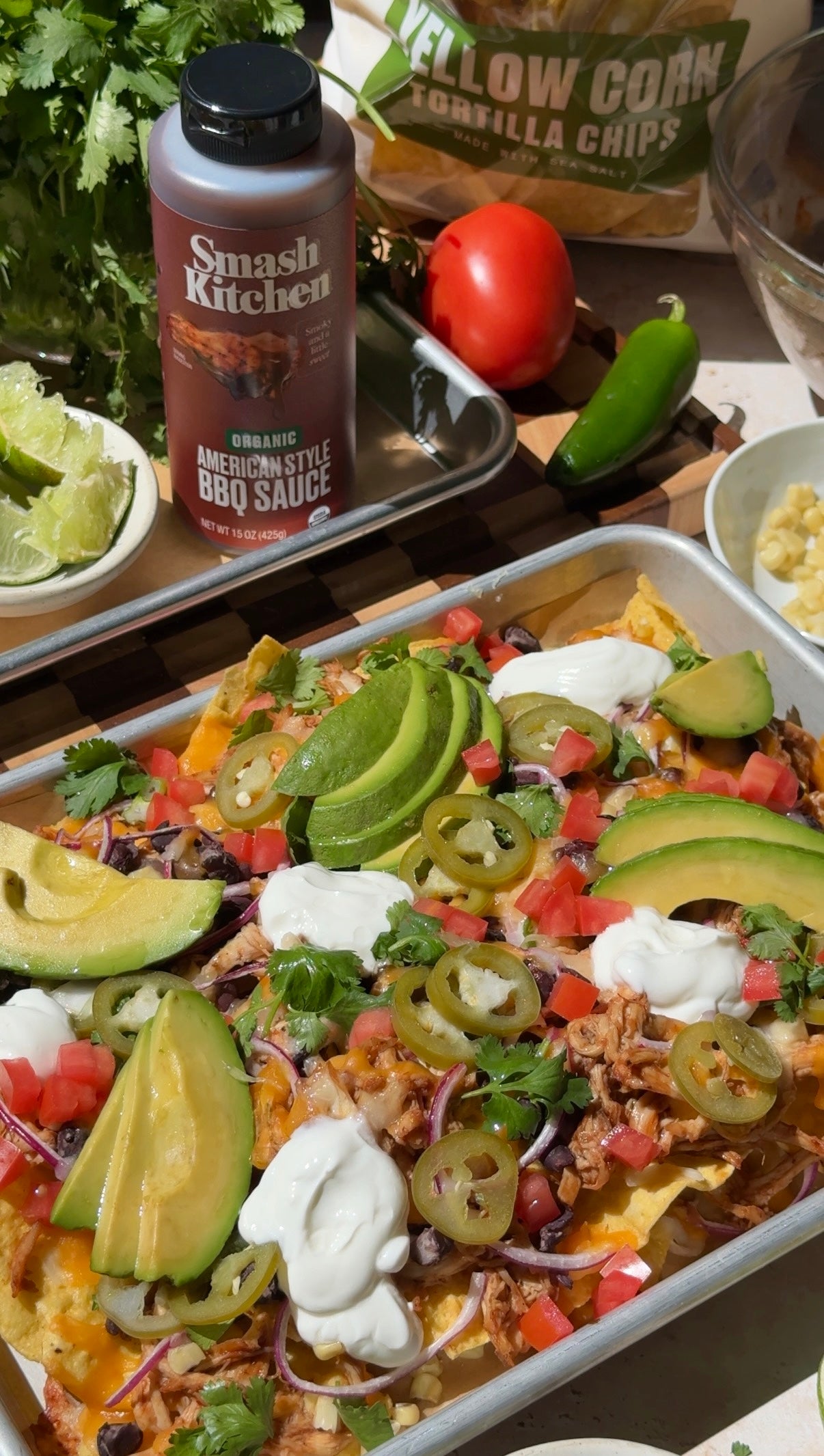 Load video: Sheet Pan BBQ Chicken Nachos 