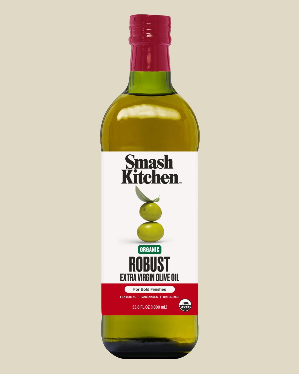 Organic Robust Extra Virgin Olive Oil Bottle