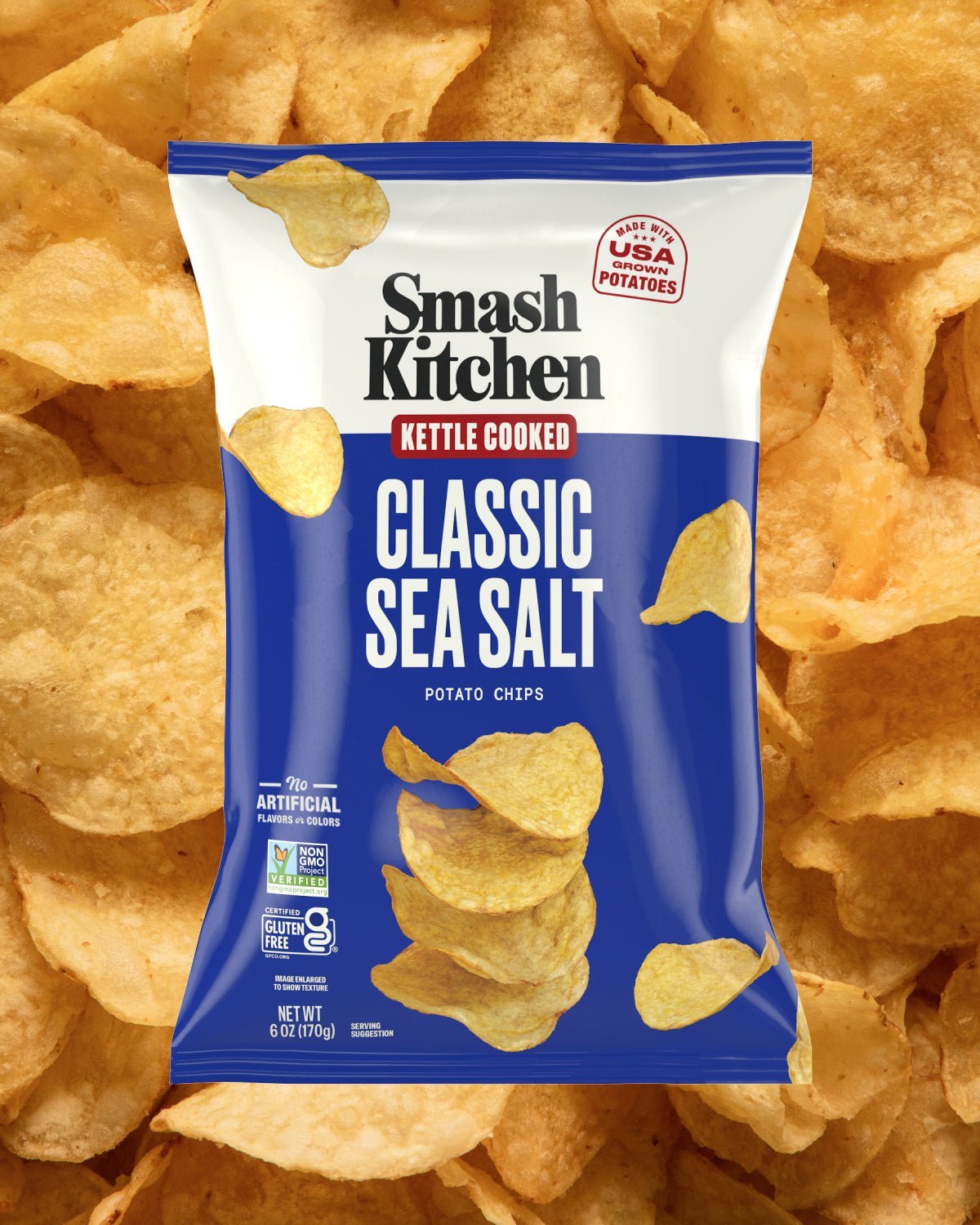 Non-GMO Classic Kettle Chips 6oz – CASE