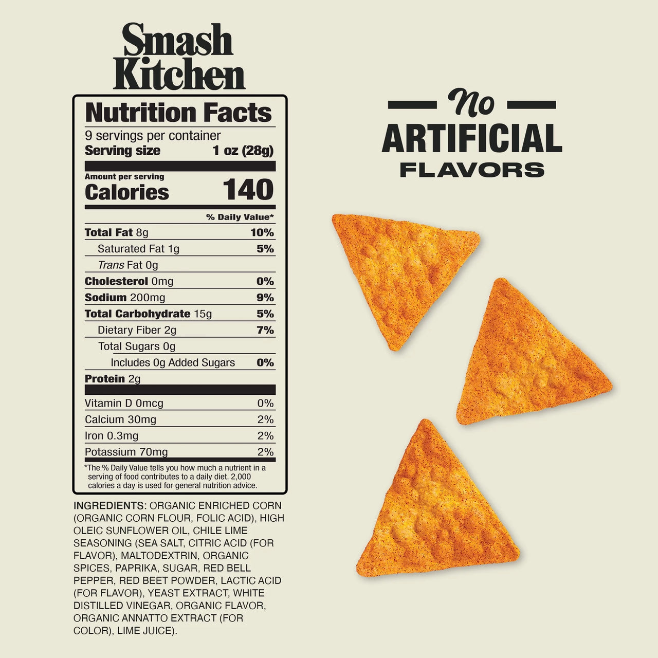 Chile Lime Flavored Tortilla Chips
