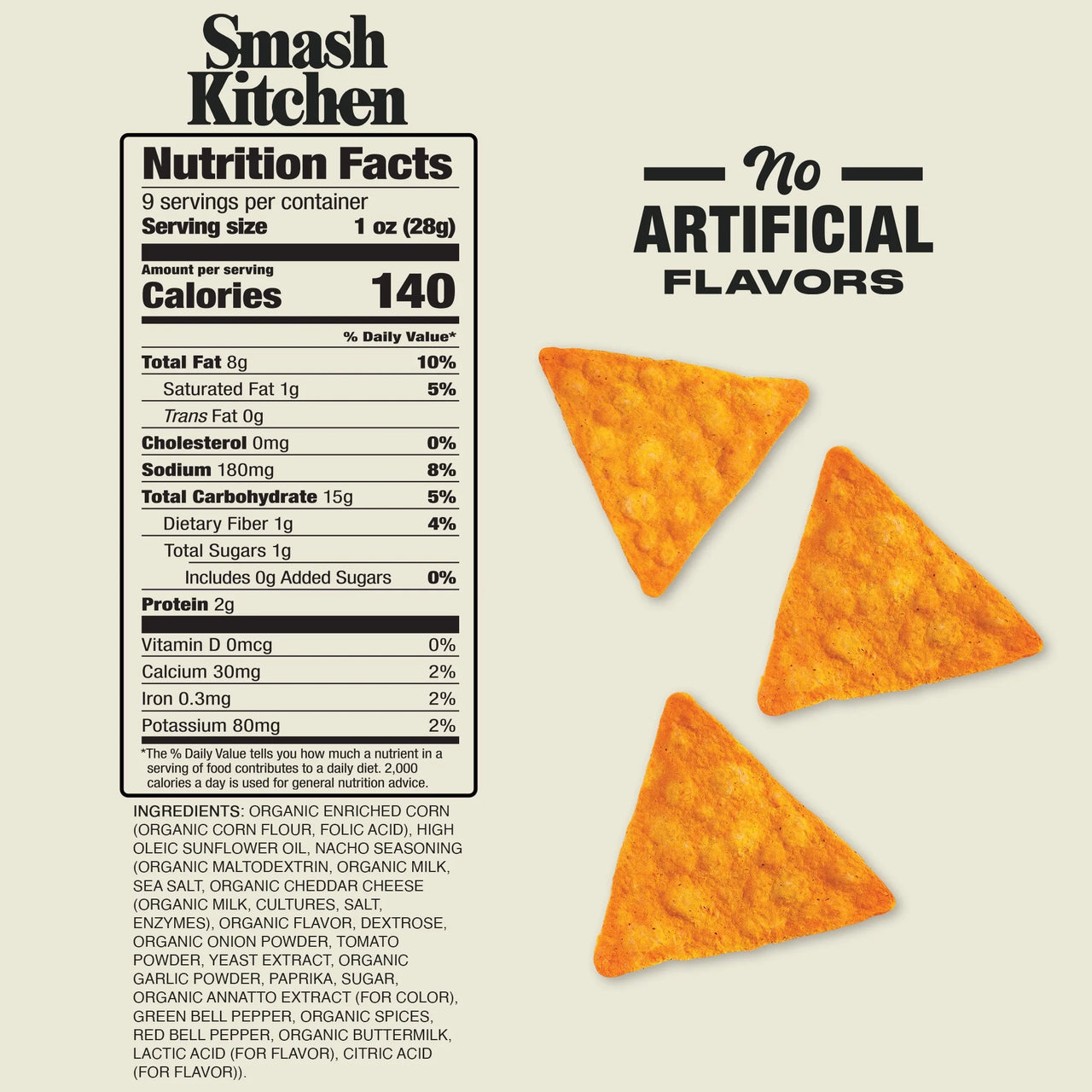 Nacho Cheese Flavored Tortilla Chips
